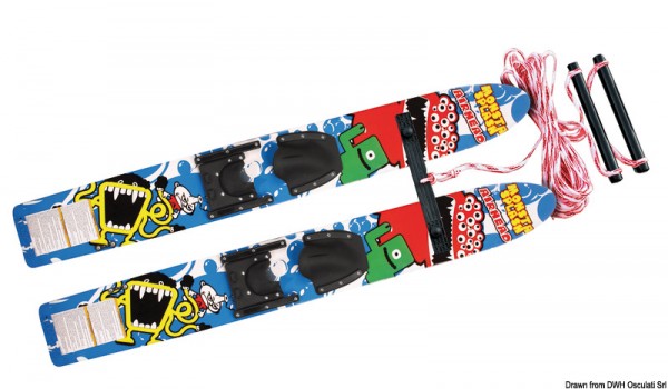 AIRHEAD Wasserski Monsta Splash Trainer Skis aus beschichtetem Holz