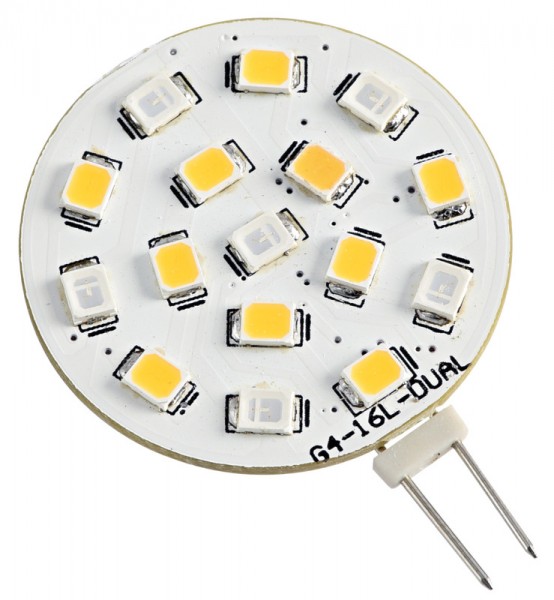 SMD LED-Leuchtmittel, zweifarbig. Mit G4 Lampensockel.