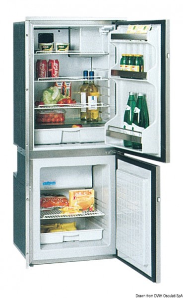 ISOTHERM Kühlschränke mit Frontteil aus Edelstahl, zweiteilig