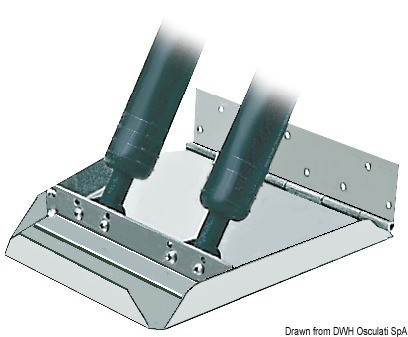 Paar von Trimmklappen Serie HS für schnelle Boote über 40 Knoten