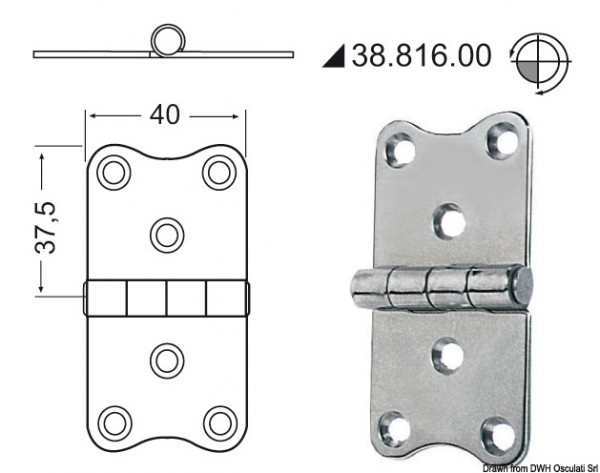 Scharnier 2mm