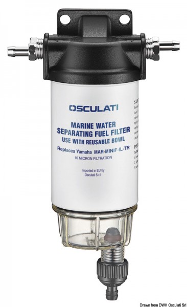 Benzinfilter + Wasser/Kraftstoffseparator mit 10-Mikron-Kartusche