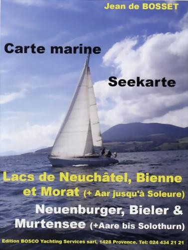 Seekarte Murten-,Bieler- und Neuenburgersee