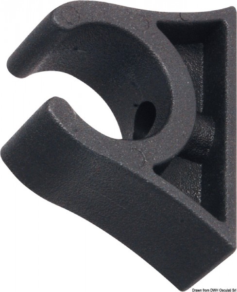 Clip für Rohr, schwarz 50 mm