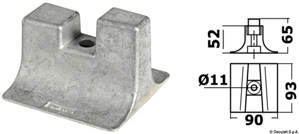 Anode Fuß Yamaha 300/450 HP