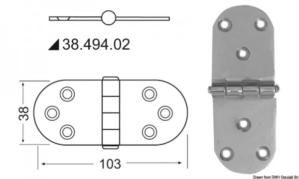 Scharnier 2mm