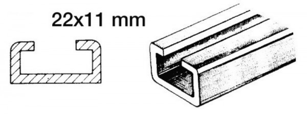 Schiene aus Aluminium für Nylon-Gleitschienen