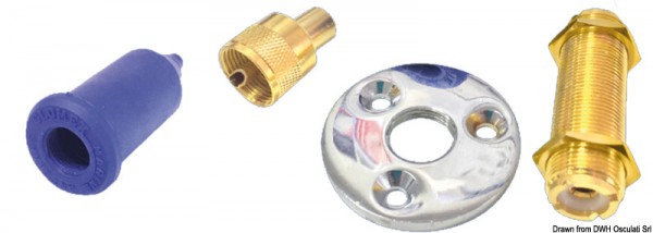 5-cm deck fairlead in golden colour