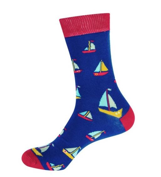 Boat Socks, red/blue