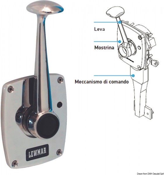 Engine control with single lever LEWMAR