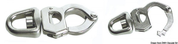 Schnappschäkel aus rostfreiem Edelstahl für Schot, Fall und Spinnakker