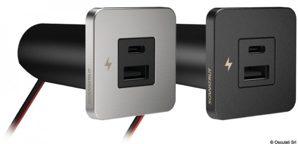 Doppelte USB-A + USB-C SCANSTRUT Fliese