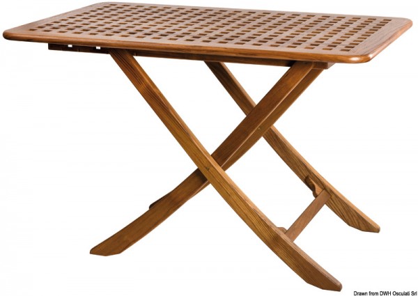 Höhenverstellbarer ARC Teak Tisch
