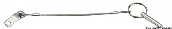 Edelstahlplatte Ø 6 mm + Edelstahlkabel Ø 1,6 mm + Edelstahlstift