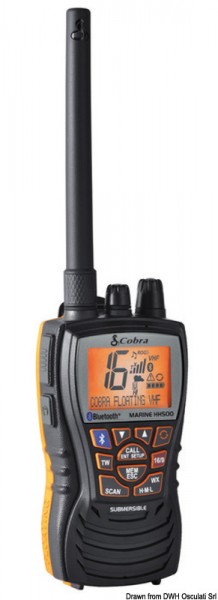 VHF COBRA MARINE MR HH500 schwimmendes Bluetooth