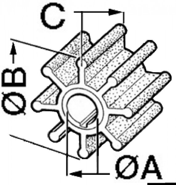 Impeller für Außenborder von Yamaha/Mariner