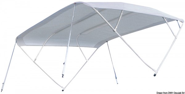 TESSILMARE Sonnenverdeck Shade Master Fish für offene Boote mit Steuerstand