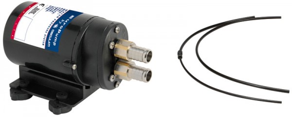 Selbstansaugende, reversible Pumpe zum Entleeren von Öl und zum Umfüllen von Diesel