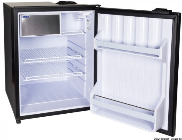 Isotherm Kühlschrank mit hermetisch geschlossenem Secop Kompressor, wartungsfrei, 85 Liter - Silbert
