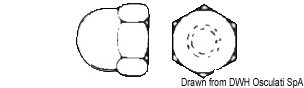 Hutmuttern hohe Form UNI 5721 DIN 1587