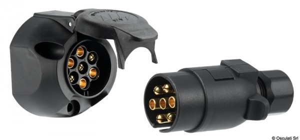 7-poliger Stecker und Steckdose