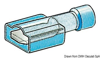 Vollständig vorisolierte Flachstecker (Faston), 4,7 mm und 6,3 mm