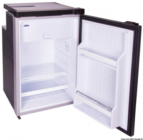 Isotherm Kühlschrank mit hermetisch geschlossenem Secop Kompressor, wartungsfrei, 100 Liter - Silber