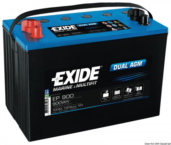 EXIDE Agm, Starter- und Versorgungsbatterie Agm