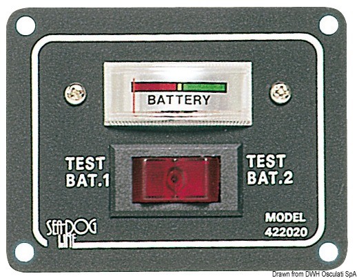 Testpaneel für 2 Batterien mit Schalter zur Bedienung