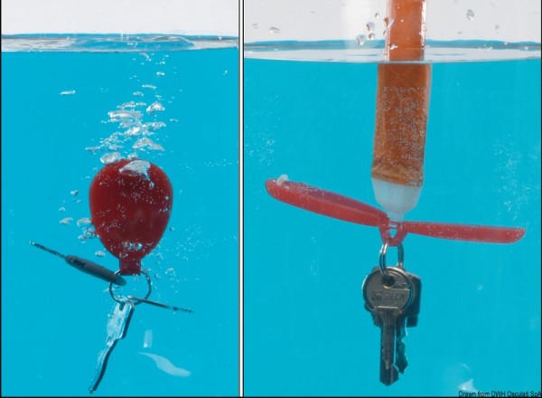 Schwimmfähiger Schlüsselanhänger, patentiert