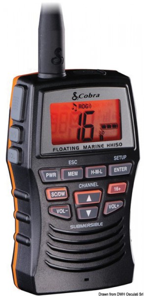 COBRA MARINE MR HH150FLTE portable VHF