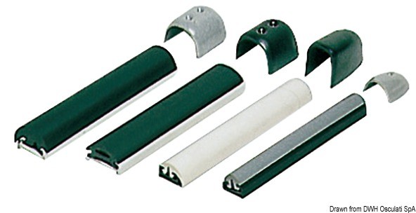Profilleiste aus starrem „Duralen“ Kunststoff, mit flexibler PVC-Einlage