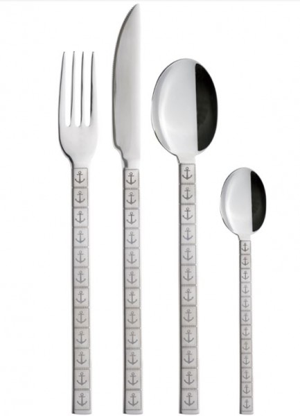 Edelstahl-Besteckset, 24-teilig