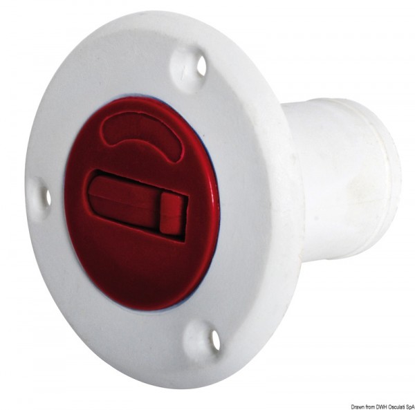 Tankstutzen aus Nylon/Fiberglas mit CE Kennzeichnung, Farbe weiß