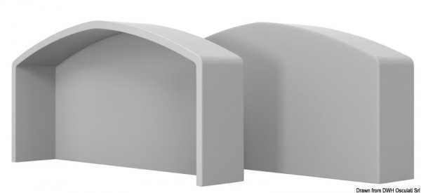 QBE 90 Endstück grau RAL 7047