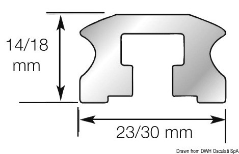 LEWMAR sliding bolt track