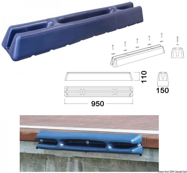 Fenderprofil für Bootsstege/Anlegestege aus massivem, weichem, extrudierten EVA (28574)