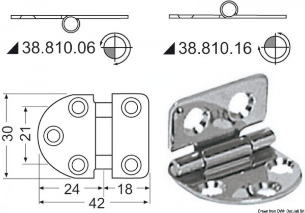 Scharnier 2mm