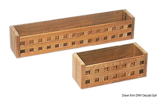 ARC Navigationsbesteck Holzetui Holzbox Teakholz 5 Fächer robust Schreibwaren 