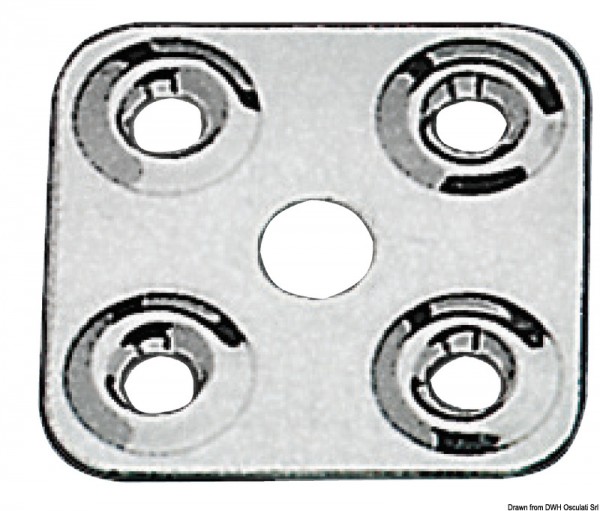 Plättchen aus rostfreiem Edelstahl zur Gurtbandbefestigung